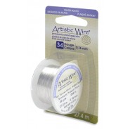 Artistic Wire 34 gauge - Silver plated Tarnish resistant Silver